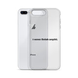 "I never finish anythi". Line iPhone Case