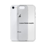 "I never finish anythi". Line iPhone Case