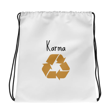 Karma! Line Drawstring bag